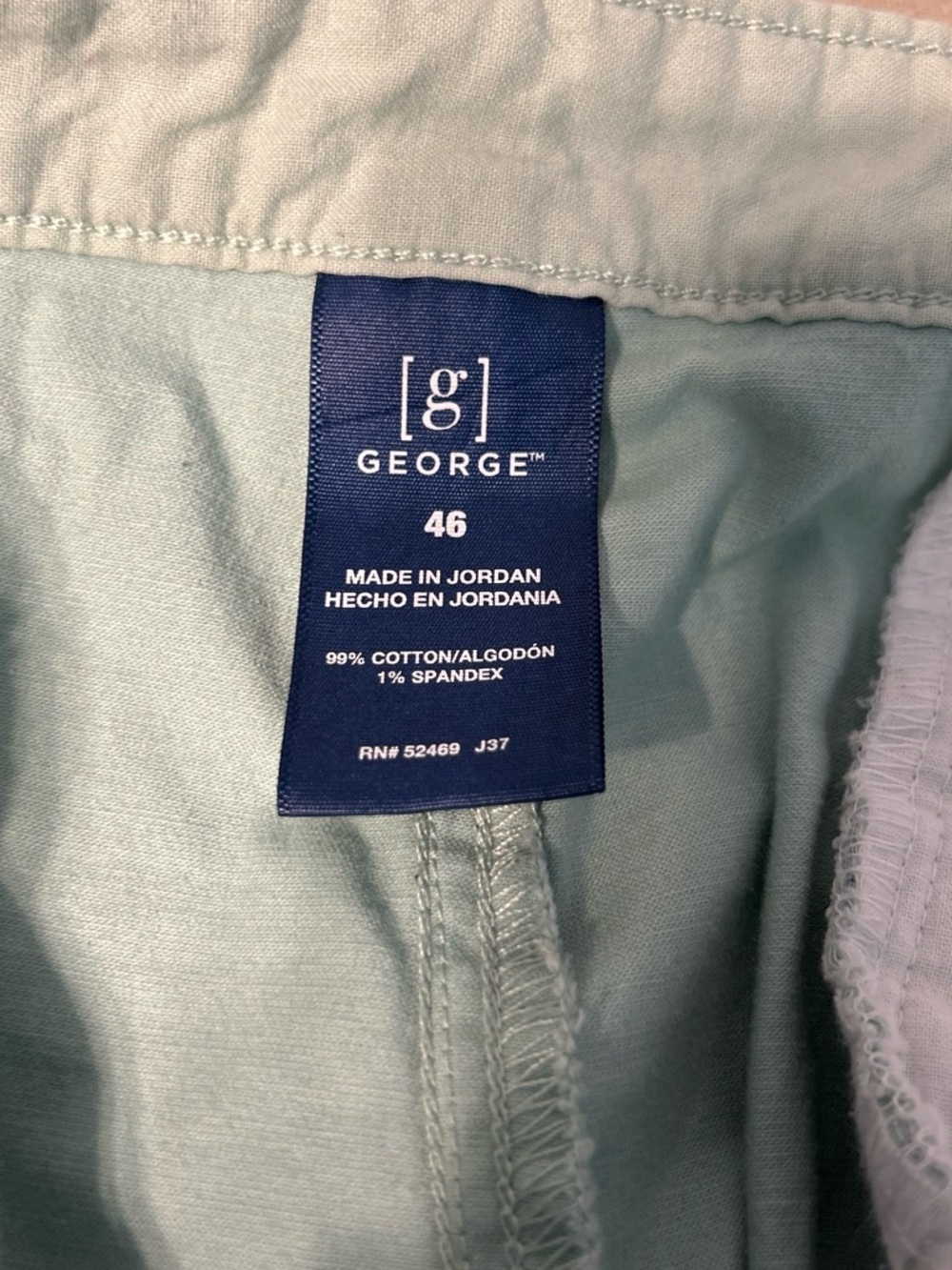 George Mint Green Printed Flat Front Men's Shorts - Picture 2 of 3